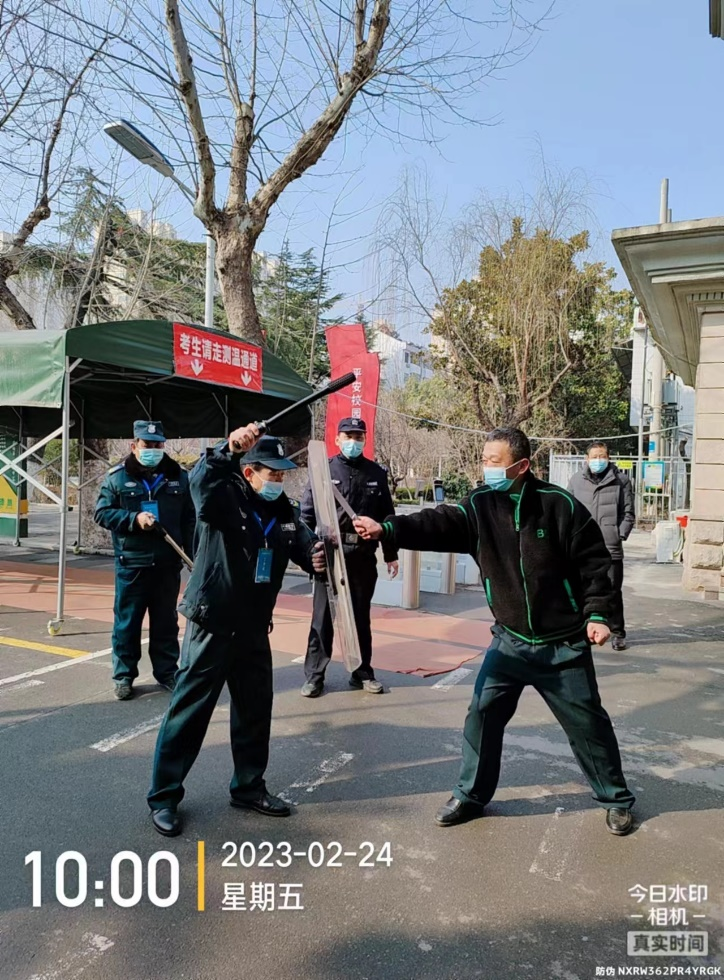 邦和物业宿城一初中项目部开展防恐应急演练
