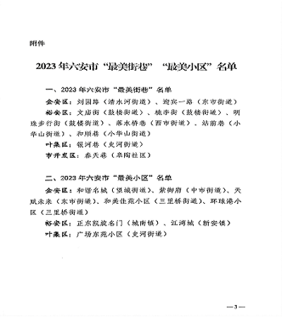 广场东苑小区荣获六安市 “最美小区”荣誉